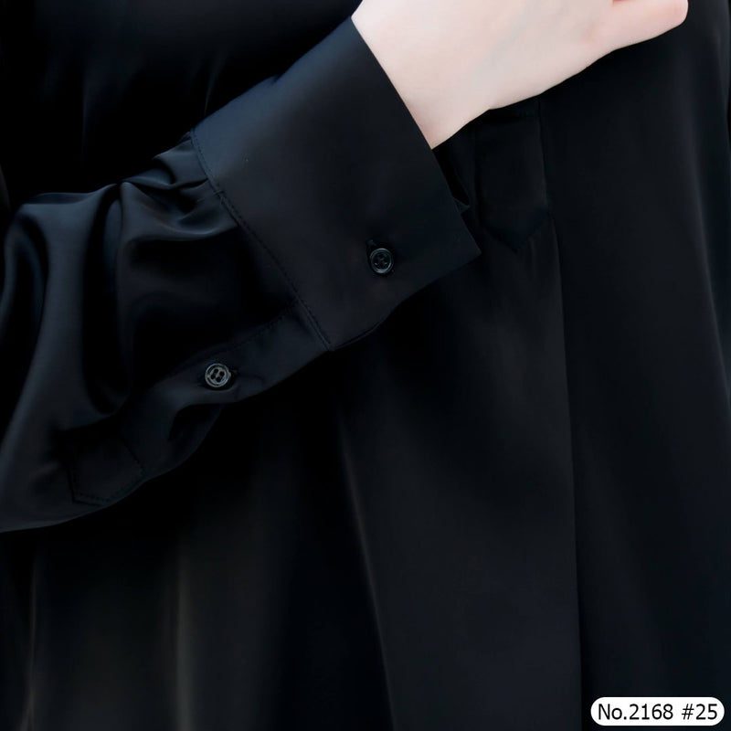 Maristar : No.2168 เสื้อแขนยาวสีพื้น | Solid Long Sleeve Blouse