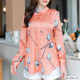 Maristar : No.2151 เสื้อแขนยาวพิมพ์ลาย | Printed Long Sleeve Blouse