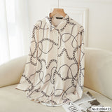 Vertier : No.81096 เสื้อแขนยาวพิมพ์ลาย | Printed Long Sleeve Blouse