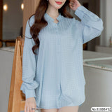 Vertier : No.81088 เสื้อแขนยาวพิมพ์ลาย | Printed Long Sleeve Blouse
