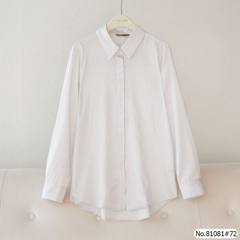 Vertier : No.81081 เสื้อแขนยาวพิมพ์ลาย | Printed Long Sleeve Blouse