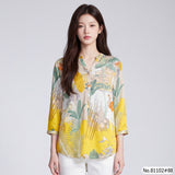 Vertier : No.81102 เสื้อแขนยาวพิมพ์ลาย | Printed Long Sleeve Blouse
