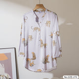 Maristar : No.2155 เสื้อแขนยาวพิมพ์ลาย | Printed Long Sleeve Blouse