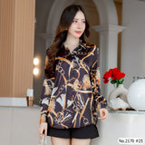 Maristar : No.2170 เสื้อแขนยาวพิมพ์ลาย | Printed Long Sleeve Blouse