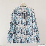 Vertier : No.81083 เสื้อแขนยาวพิมพ์ลาย | Printed Long Sleeve Blouse