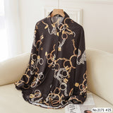 Maristar : No.2171 เสื้อแขนยาวพิมพ์ลาย | Printed Long Sleeve Blouse