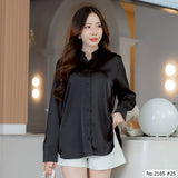 Maristar : No.2165 เสื้อแขนยาวสีพื้น | Solid Long Sleeve Blouse