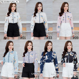 Vertier : No.81060 เสื้อแขนยาวพิมพ์ลาย | Printed Long Sleeve Blouse