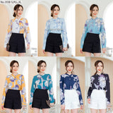 Maristar : No.1938 เสื้อแขนยาวพิมพ์ลาย | Printed Long Sleeve Blouse