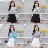 Maristar : No.2127 เสื้อแขนยาวพิมพ์ลาย | Printed Long Sleeve Blouse