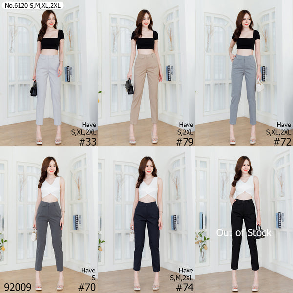 Miss Daisy : No.6120 กางเกงขายาว 9ส่วน | Cropped Pants