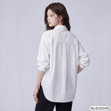 Vertier : No.81101 เสื้อแขนยาวสีพื้น | Solid Long Sleeve Blouse
