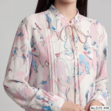 Maristar : No.2172 เสื้อแขนยาวพิมพ์ลาย | Printed Long Sleeve Blouse