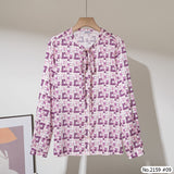 Maristar : No.2159 เสื้อแขนยาวพิมพ์ลาย | Printed Long Sleeve Blouse