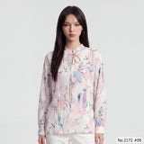 Maristar : No.2172 เสื้อแขนยาวพิมพ์ลาย | Printed Long Sleeve Blouse