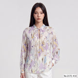 Maristar : No.2172 เสื้อแขนยาวพิมพ์ลาย | Printed Long Sleeve Blouse