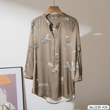 Maristar : No.2155 เสื้อแขนยาวพิมพ์ลาย | Printed Long Sleeve Blouse