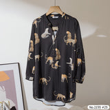 Maristar : No.2155 เสื้อแขนยาวพิมพ์ลาย | Printed Long Sleeve Blouse