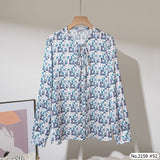 Maristar : No.2159 เสื้อแขนยาวพิมพ์ลาย | Printed Long Sleeve Blouse
