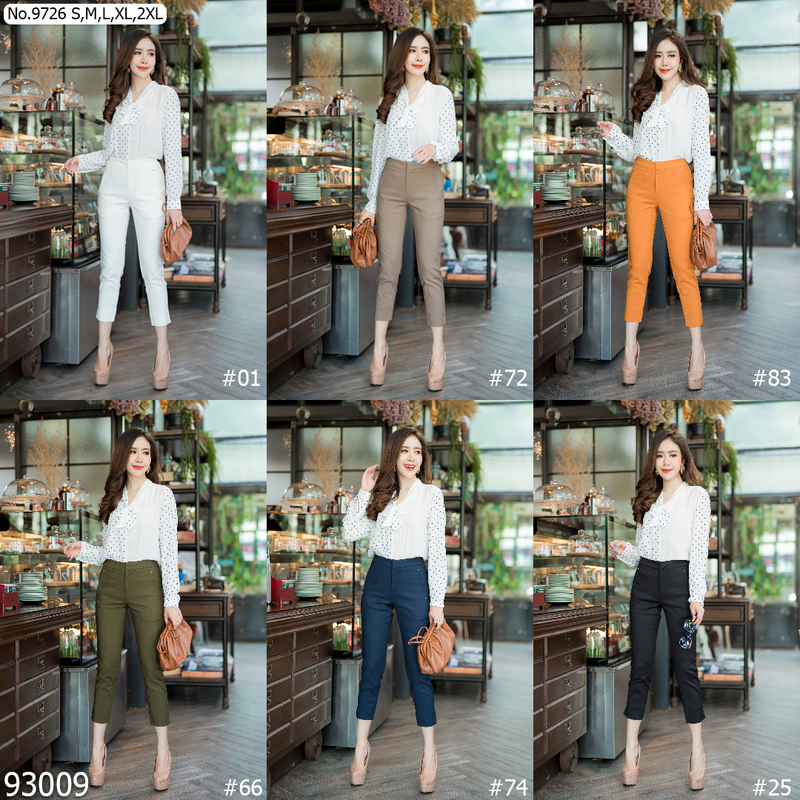 Miss Daisy : No.9726 กางเกงขายาว 7ส่วน | Cropped Pants